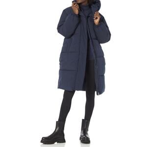 Amazon Essentials Women's Oversized Long Puffer Jacket Navy, 5X
